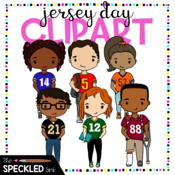 jersey day clipart elementary middle students wearing jerseys clip art