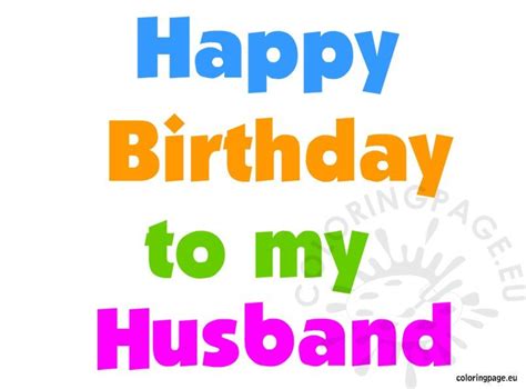 happy birthday husband coloring page