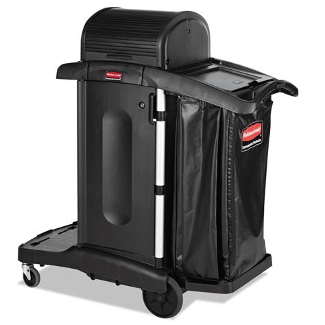 rub rubbermaid commercial  cleaning cart  door