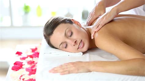 stock video of beautiful woman receiving body massage 4011373 shutterstock