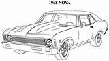 Coloring Pages Muscle Car Cars Classic Old Printable Nova Kids School Colouring Chevy Race Drawings Adult Sheets American Print Color sketch template