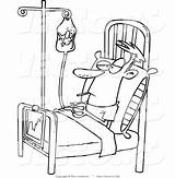 Patient Fluid Resting Krankenhausbett Illness Toonaday Leishman sketch template