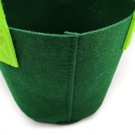 breathable  gallon green felt grow bag root pouch  plant grow pot