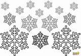Snowflake Coloring Pages Printable Print Snow Christmas Color Colouring Flakes Winter Kids Printables Preschoolers Cut Snowing Book Popular Prints Kiddycharts sketch template
