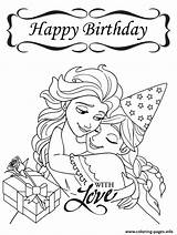 Coloring Birthday Pages Happy Disney Colouring Popular Print sketch template