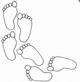 Coloring Footprints sketch template