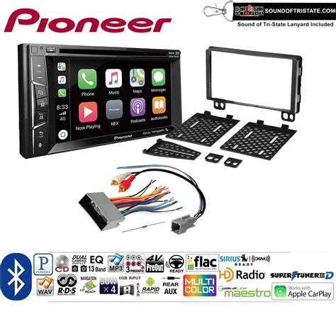 pioneer avh nex double din radio install kit  apple carplay bluetooth hd radio fits
