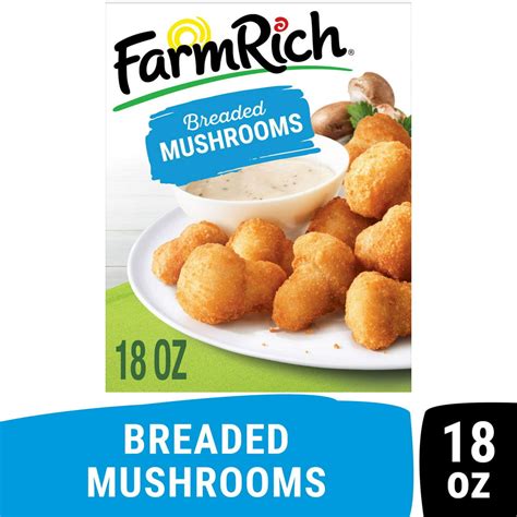 farm rich breaded mushrooms   crispy breaded coating frozen  oz walmartcom walmartcom