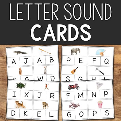 printable letter sounds cards prekinders