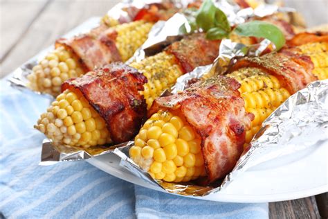 bacon wrapped corn on the cob grill recipes simplemost