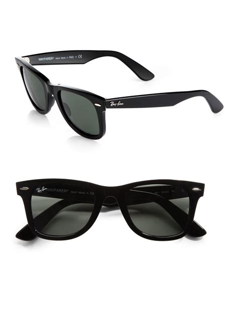 ray ban classic square wayfarer sunglasses  black lyst
