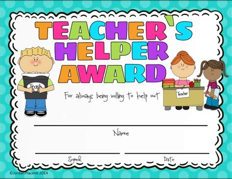 printable students award certificates  great  hand