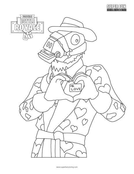 love fortnite valentines coloring page monster coloring pages