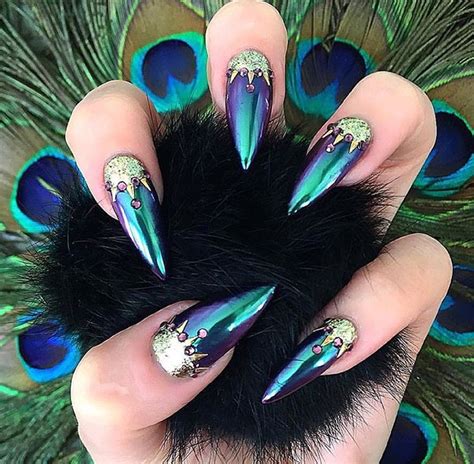 peacock inspired nails peacock nail designs peacock nail art gel nail