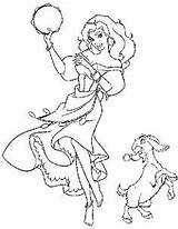 Coloring Pages Gypsy Disney Notre Dame Hunchback 304px 81kb Princess Drawings Colors sketch template