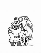 Ambulance Coloring Pages Ambulances Colouring Color Print Getcolorings Getdrawings sketch template