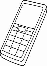 Coloring Pages Phone Cell Iphone Line Site Clipart Popular sketch template