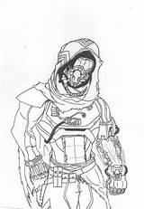 Destiny Warlock Coloring sketch template