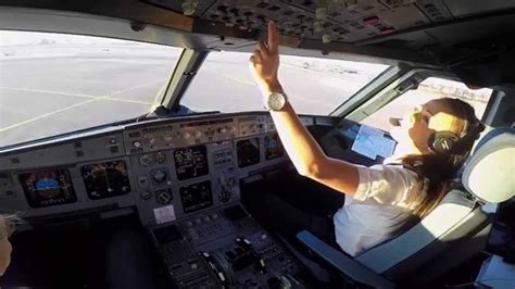 Woman Pilot Landing At Llgb Cockpit View Youtube