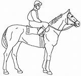 Horse Coloring Pages Dressage Derby Kentucky 2009 Horses Kids Template Drawing April sketch template