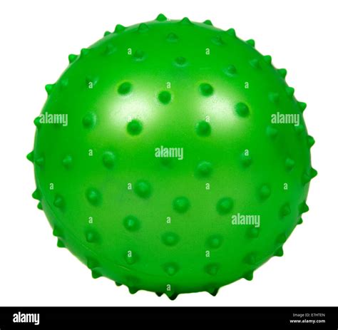 toy green ball isolated  white background stock photo alamy