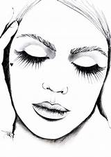 Rosto Maquiagem Maquiar Croqui Expressions Clipartmag Drawing sketch template