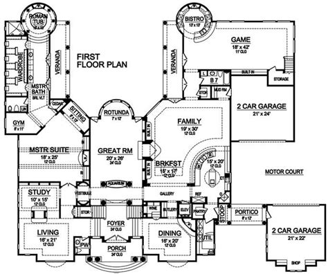 floor plan main level luxury house plans  house plans dream house plans luxury