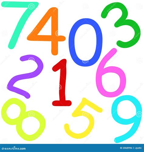 colorful numbers royalty  stock image image