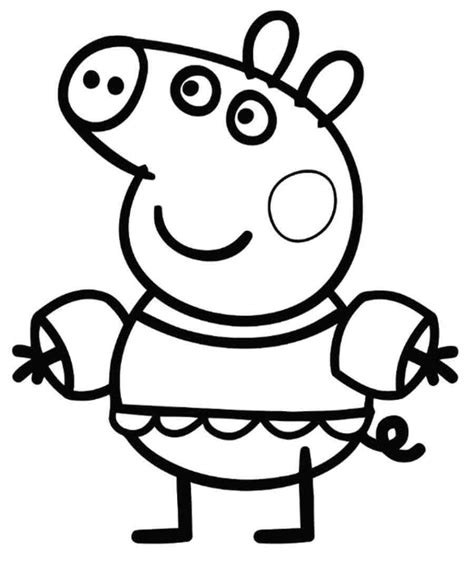 peppa pig coloring page coloring home