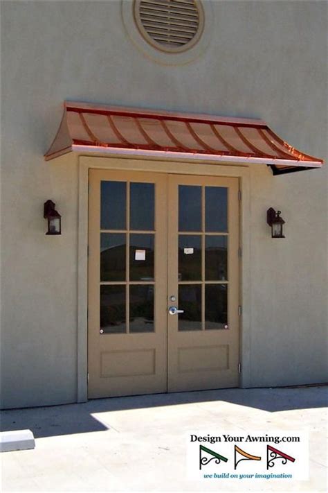 front door arbor awning  copper juliet awning copper awning door awnings double doors