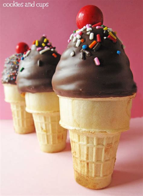 Dipped Ice Cream Cone Cupcake Cookies And Cups