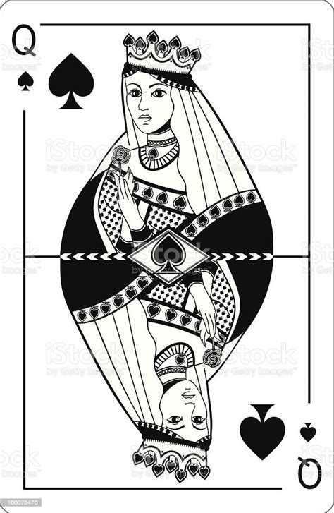 queen of spades stock illustration download image now queen of