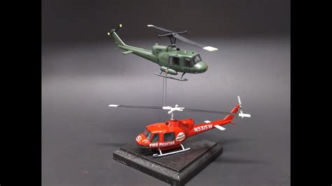 bell uh huey gunship   fire rescue helicopter  scale model