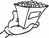 Popcorn Coloring Pages Printable Chips Bag Shopping Outline Grill Color Draw Kernel Book Getcolorings Corn Pop Colouring Print Gif sketch template