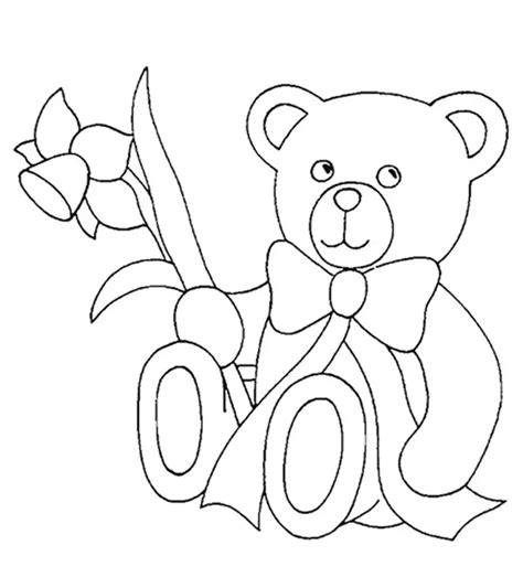 simple teddy bear coloring pages resume format