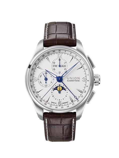 union glashuette belisar chronograph mondphase mm  juwelier hungeling