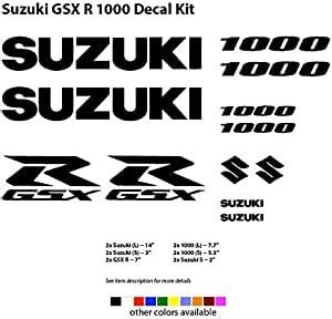 amazoncom suzuki racing gsxr    decals stickers  pcs set gsxr  black