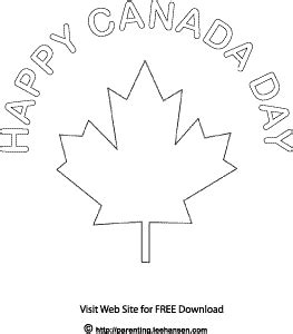 canada day colouring sheet page