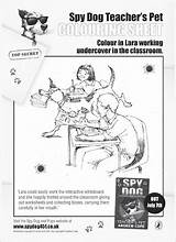 Spy Dog Colouring Lara Undercover Classroom Colour Working sketch template