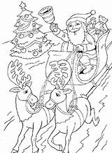 Coloring Christmas Pages Sled Kerstman Kleurplaat Coloringpages1001 Weihnachten sketch template