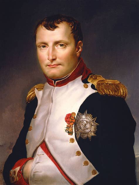 napoleon bonaparte wearing   breast badge  star   french legion  honour
