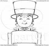 Magician Clipart Cartoon Coloring Blank Banner Boy Happy Over Thoman Cory Outlined Vector 2021 sketch template