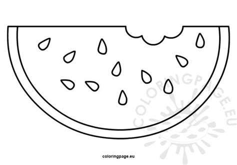 watermelon template coloring page
