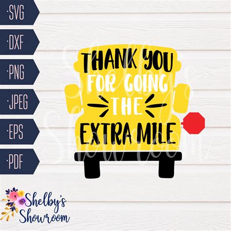 Thank You For Going The Extra Mile Svg Thanks For Going The Etsy