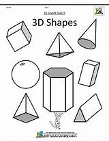 Shapes 3d Drawing Shape Geometric Clipart Dimensional Printable Draw Worksheets Coloring Kids Pages Preschoolers Three Simple Drawings 2d Color Math sketch template