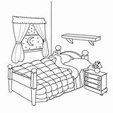 Bedroom Coloring Pages Houses Kids Index Print sketch template