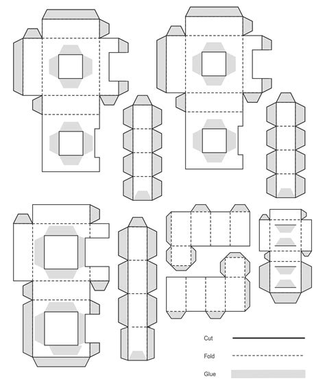 printable cube template  inches     printablee
