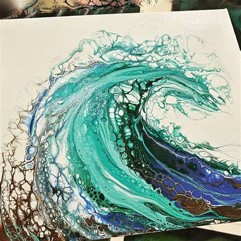 resin fluid abstract painter  instagram breaker acrylic pourswipe