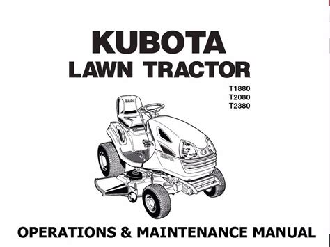 kubota    manual  garden tractor operation service  repair
