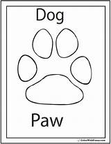 Dog Coloring Paw Print Pages Bones House Breeds Houses Colorwithfuzzy sketch template